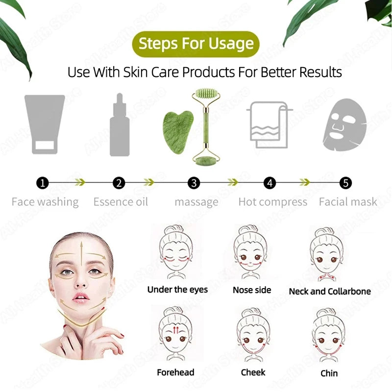Gua Sha Roller Jade Sculpt | ORŸA